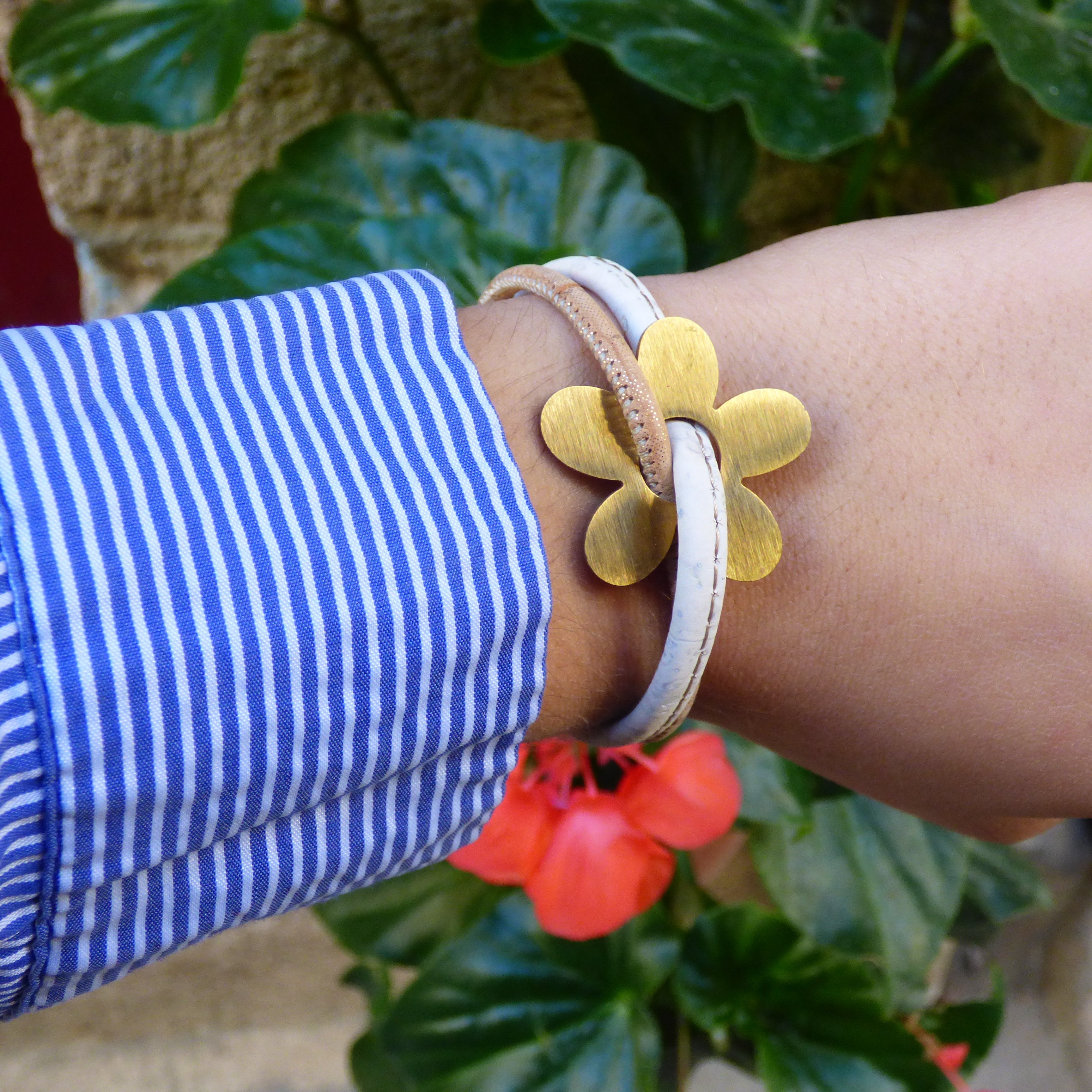 Bracelets en liège du Portugal — manchette jonc fin femme bijou artisanat alternative cuir cadeau
