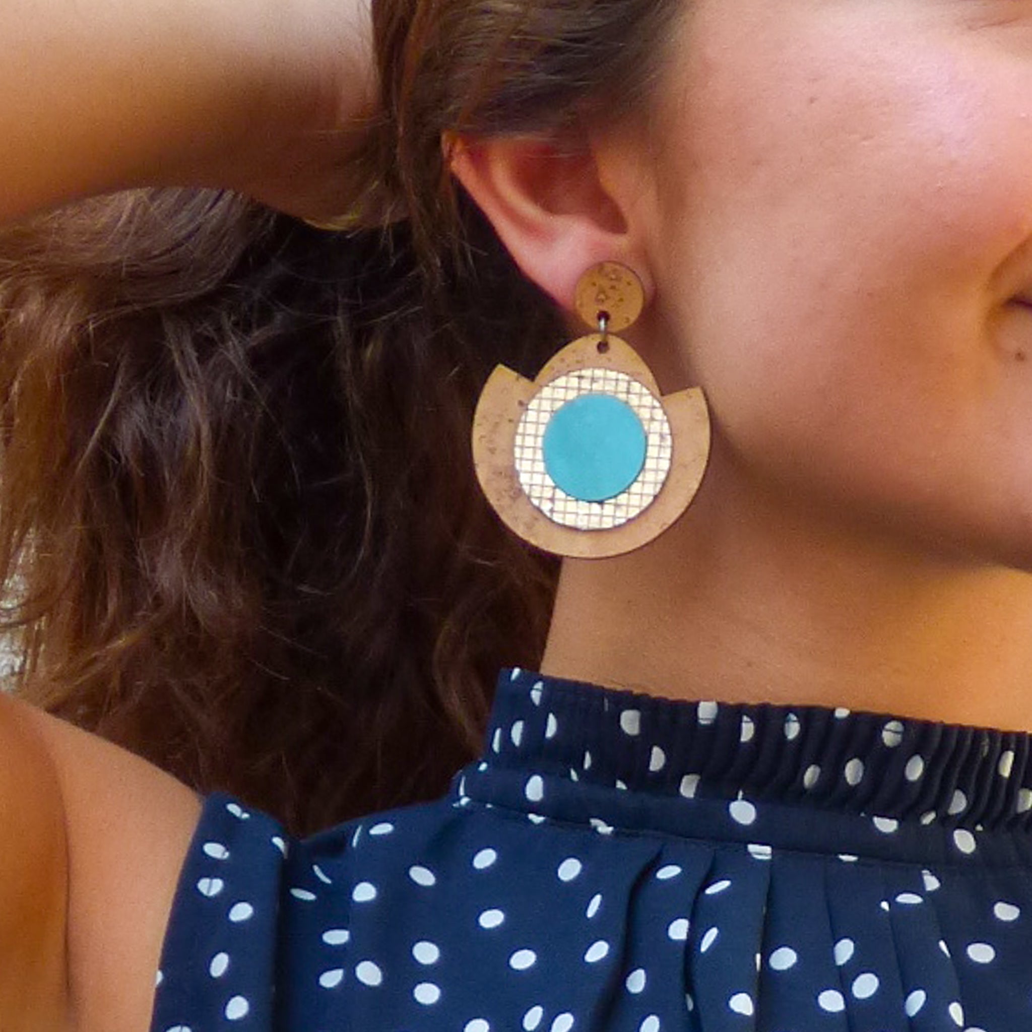 Boucles d'Oreilles en Liège