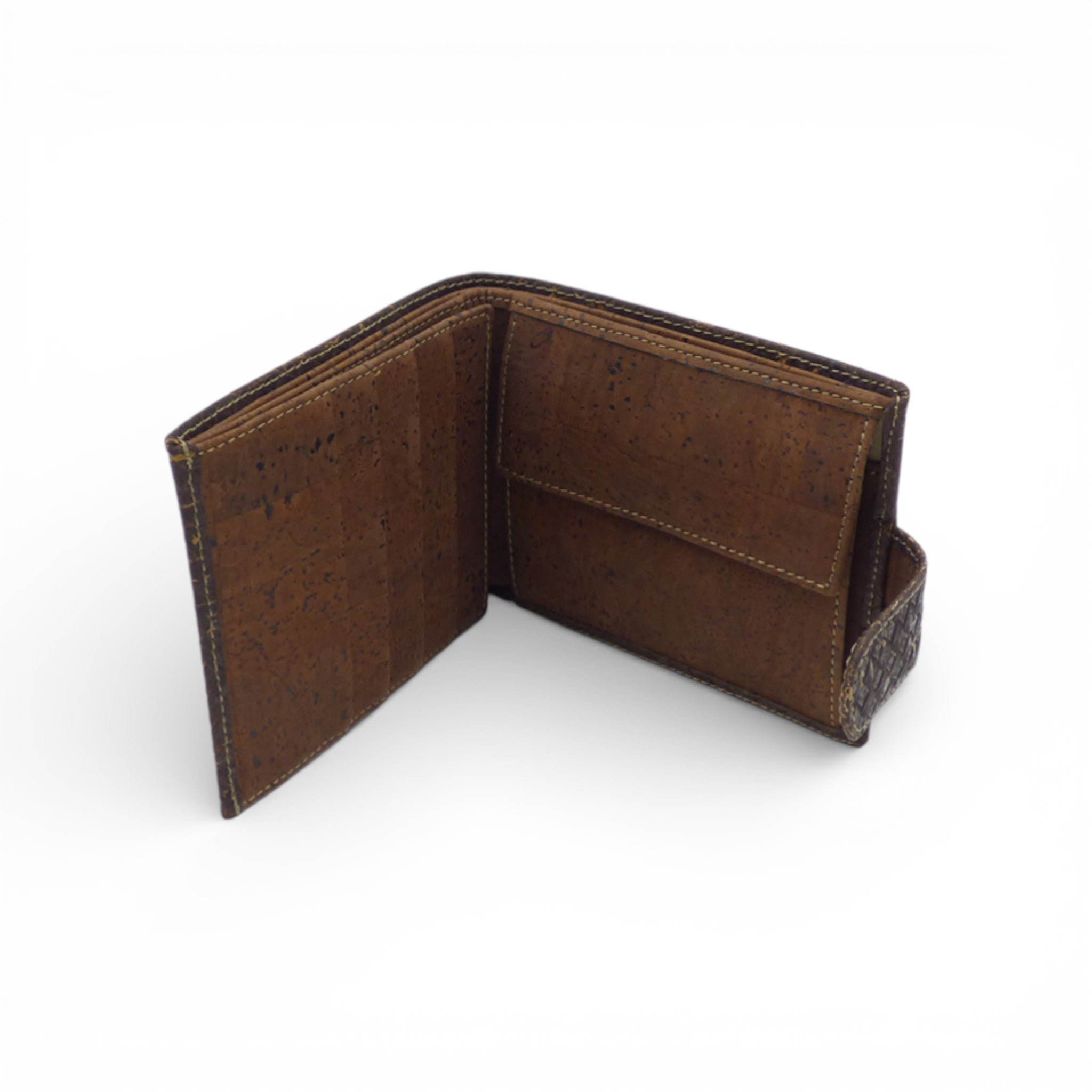 Portefeuille homme "Gaufré" en liège Artipel, présentant une texture gaufrée et un design élégant à rabat.