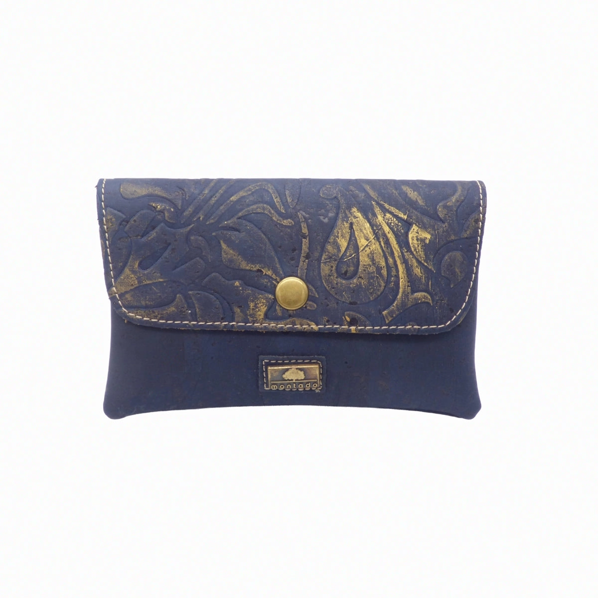 Grand Montado porte-monnaie à rabat en cuir, présentant une fermeture élégante et un design fonctionnel.