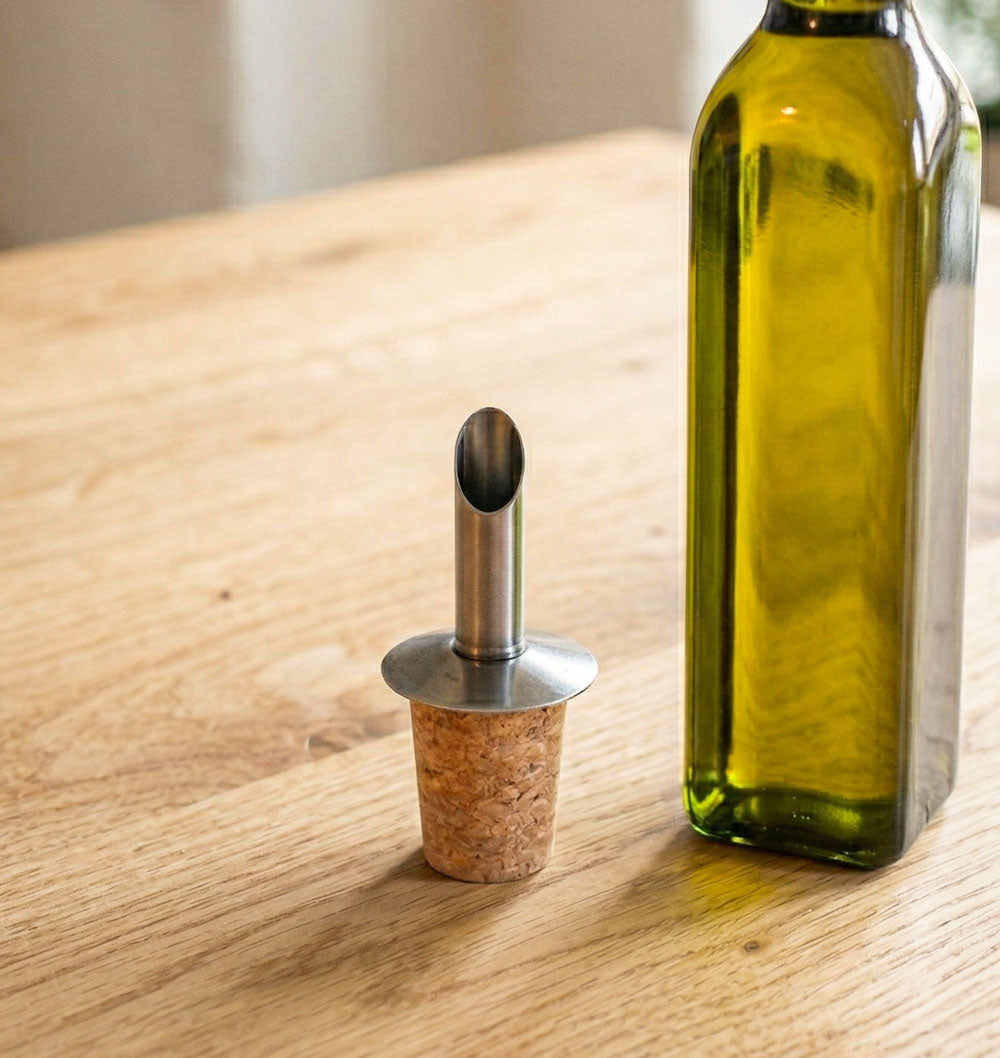 Bec Verseur en Liège et Inox - Huile & Spiritueux