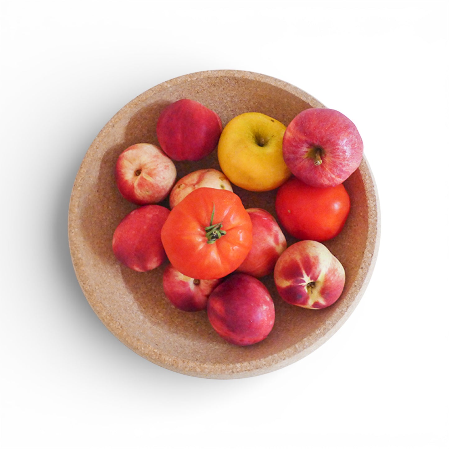 Corbeille à fruits en liège naturel de Viking, affichant une texture organique et un design élégant pour la table.