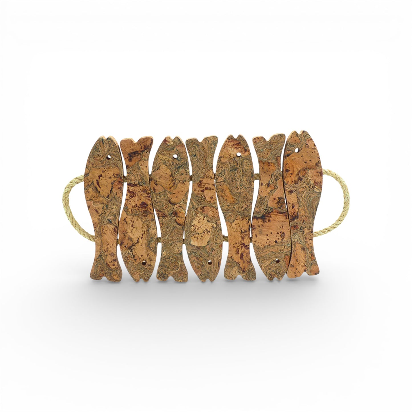 Viking natural cork trivet featuring sardine design, perfect for protecting surfaces in the art de la table collection.