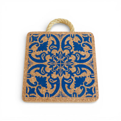 Dessous de plat Azulejo en liège - grand format 20x20 cm - Portugal
