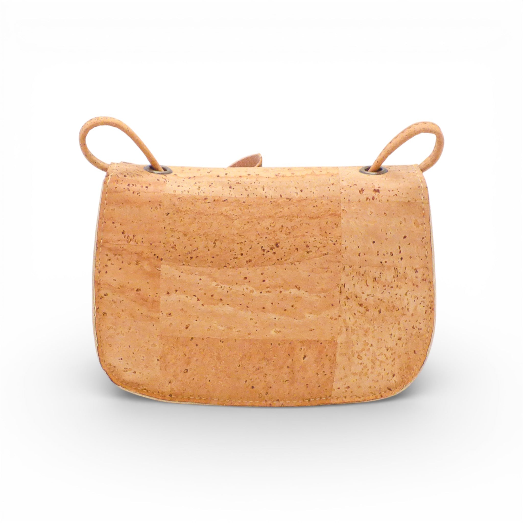 Dos d'un sac bandoulière enfant en liège naturel — Montado, anses arrondies, Portugal