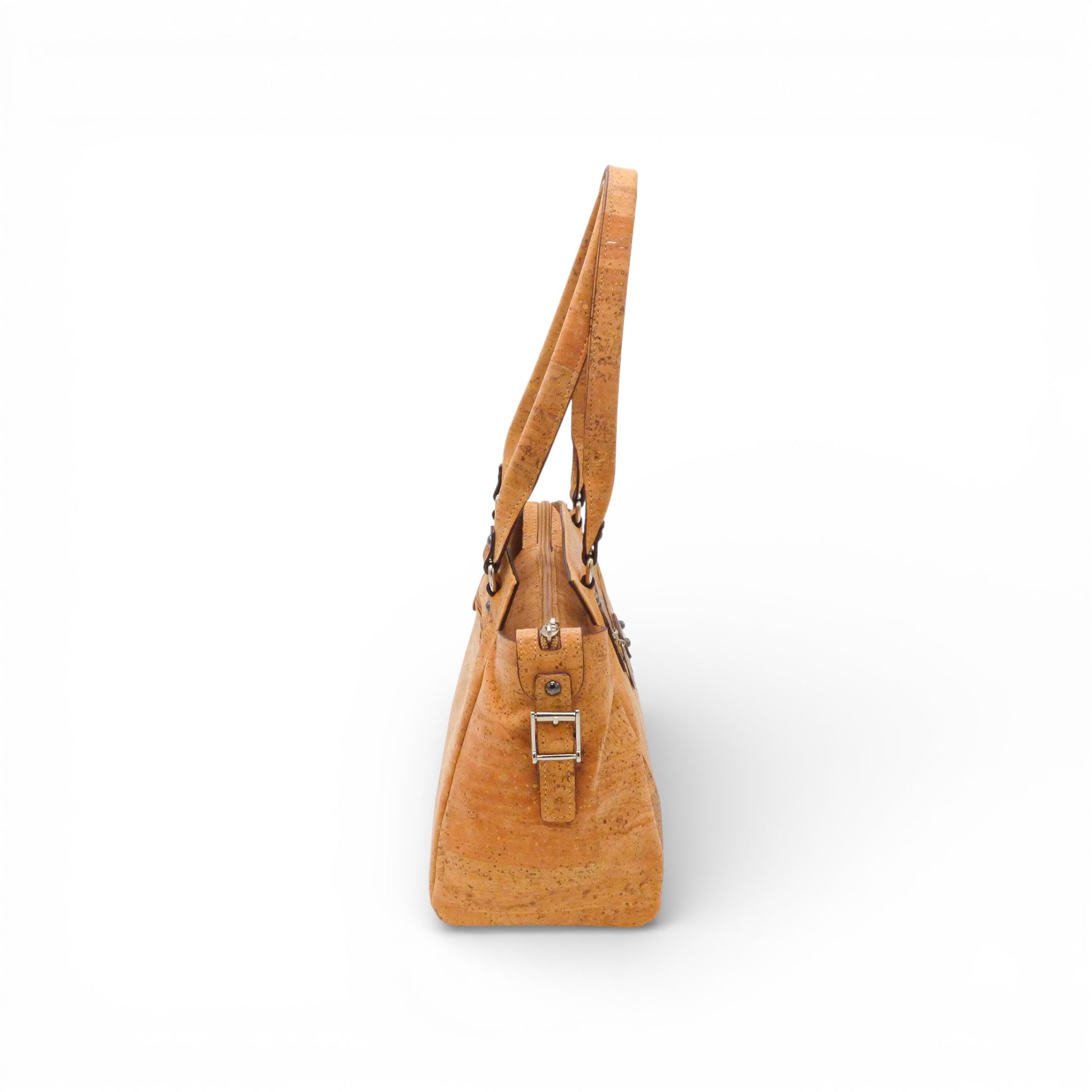 Sac à main en liège alternative cuir — Elenco tissu-liège imperméable format moyen
