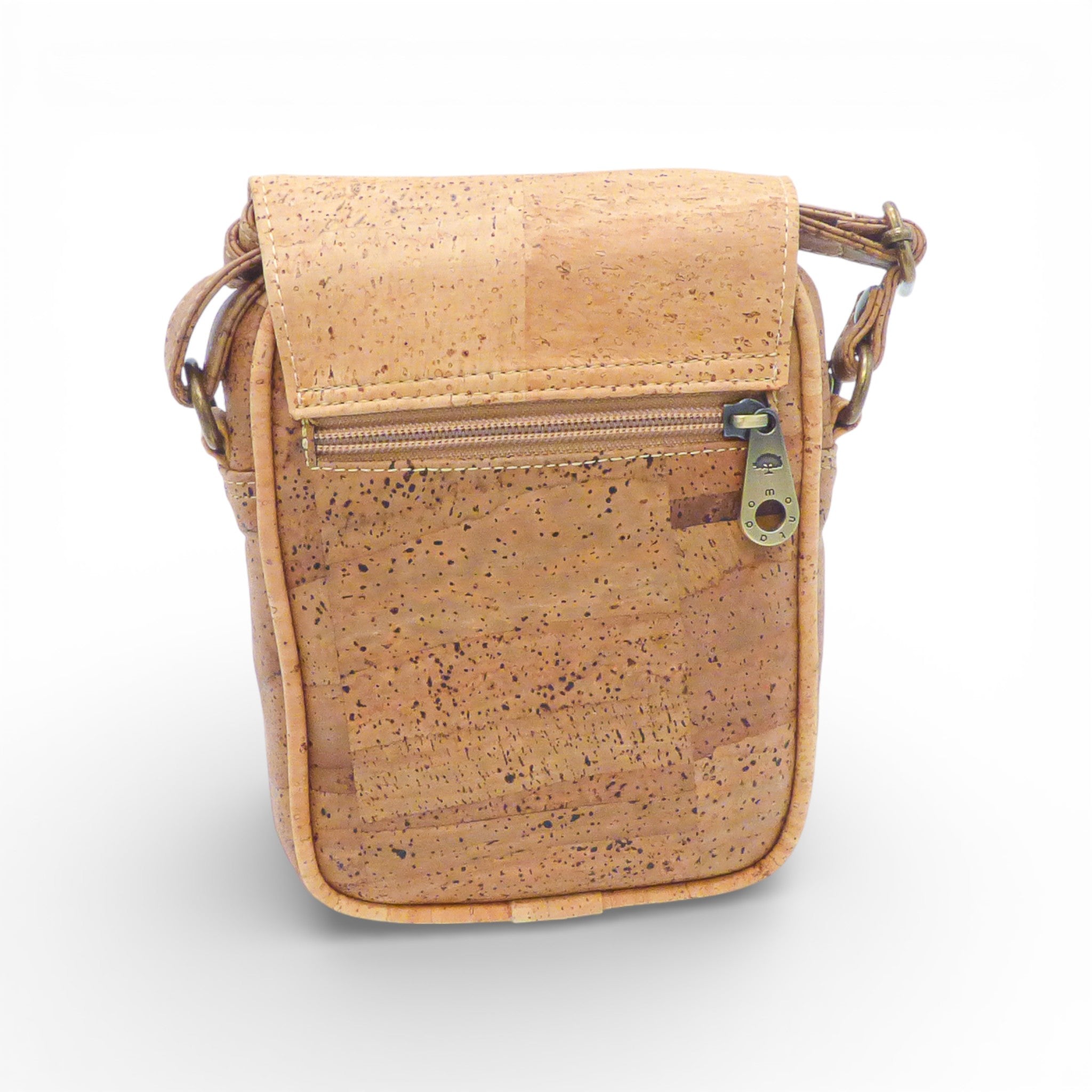 Sac liège bandoulière homme — vue dos — Montado artisanat Portugal