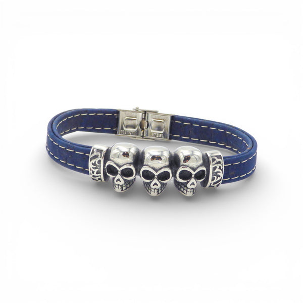 Bracelet Liège Tête de Mort - zoom texture liège - liège Portugal