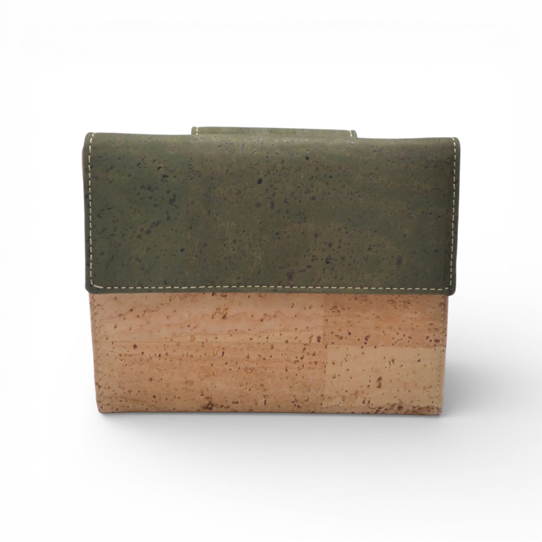 Détail finition liège — Montado portefeuille femme format moyen