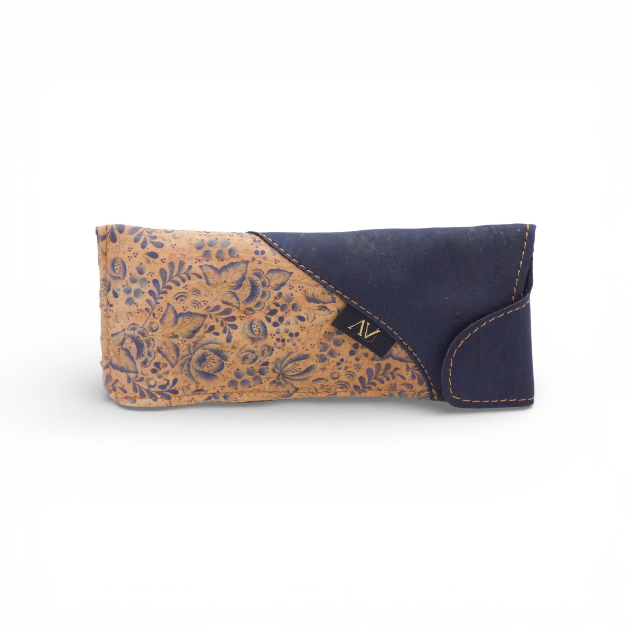 Étui à lunettes en liège Amador Varum, affichant une texture naturelle et une fermeture pratique.