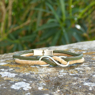 Bracelet Infinity en liège du Portugal — Cork Colors femme symbolique