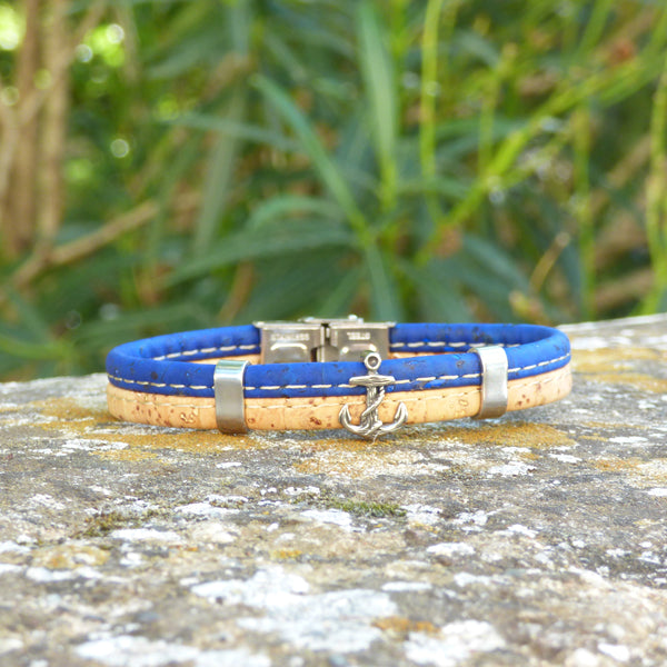 Bracelet Double Cordon Pendentif Ancre – Cork Colors