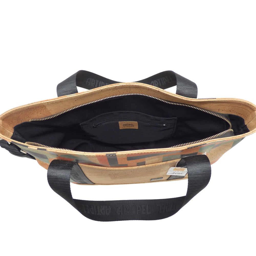Sac Fusion Artipel en liège - porté bandoulière, format A4 - artisanat