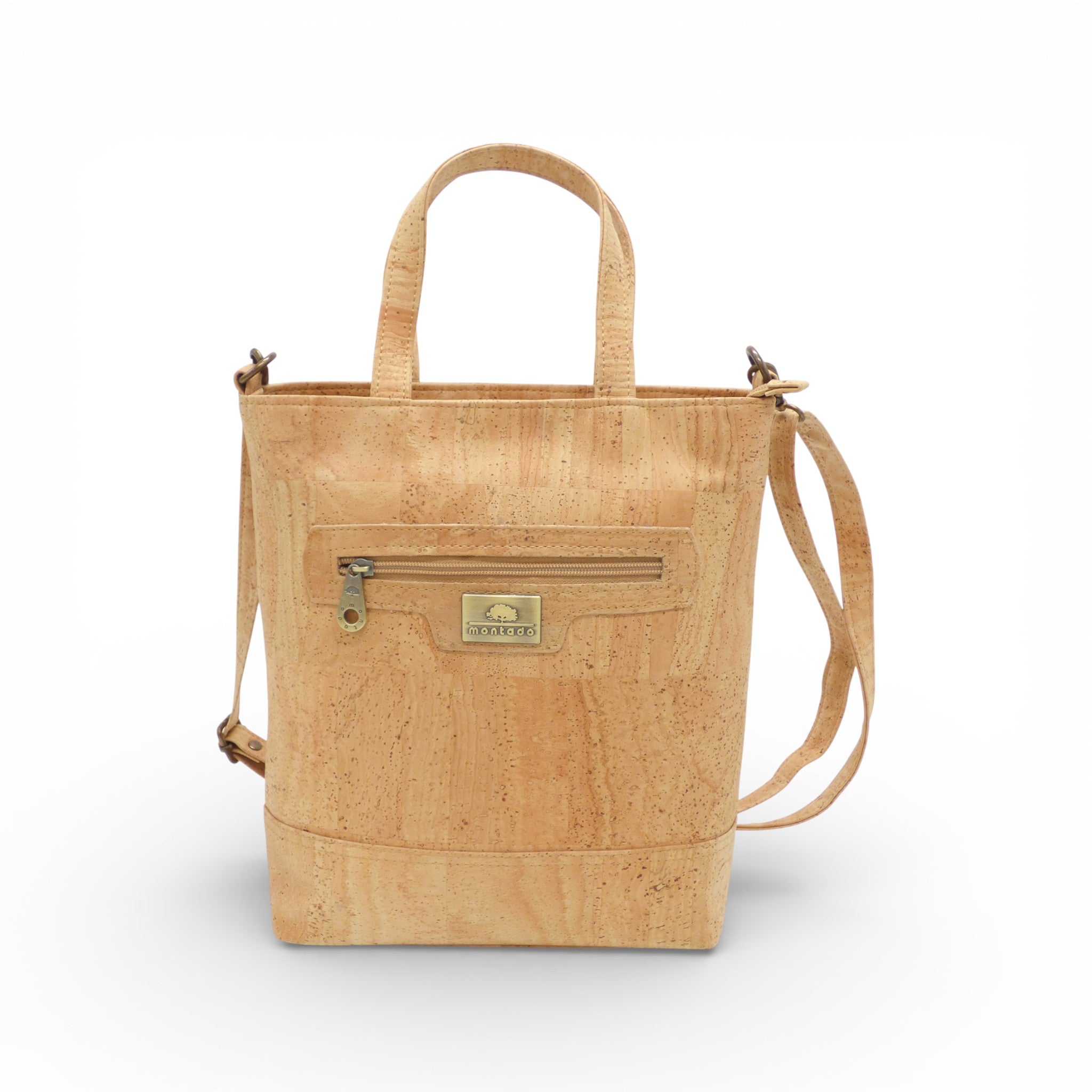 Sac en liège convertible 3-en-1 Montado, affichant un design élégant et pratique avec des détails en cuir.