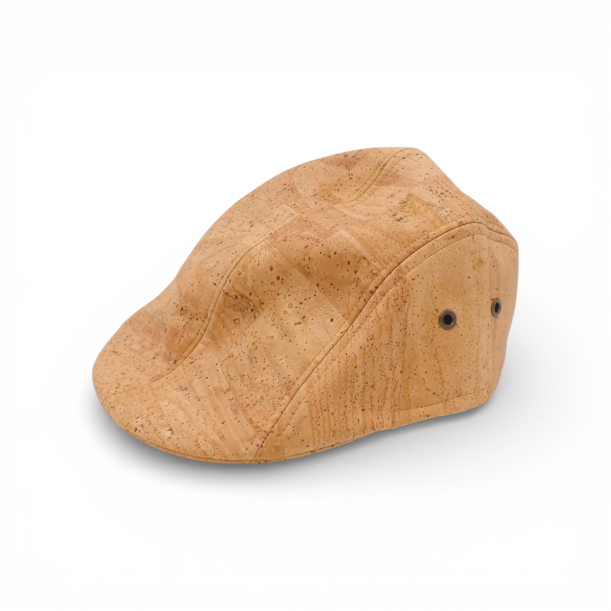 Béret en liège naturel - vue arrière, œillets d'aération latéraux
