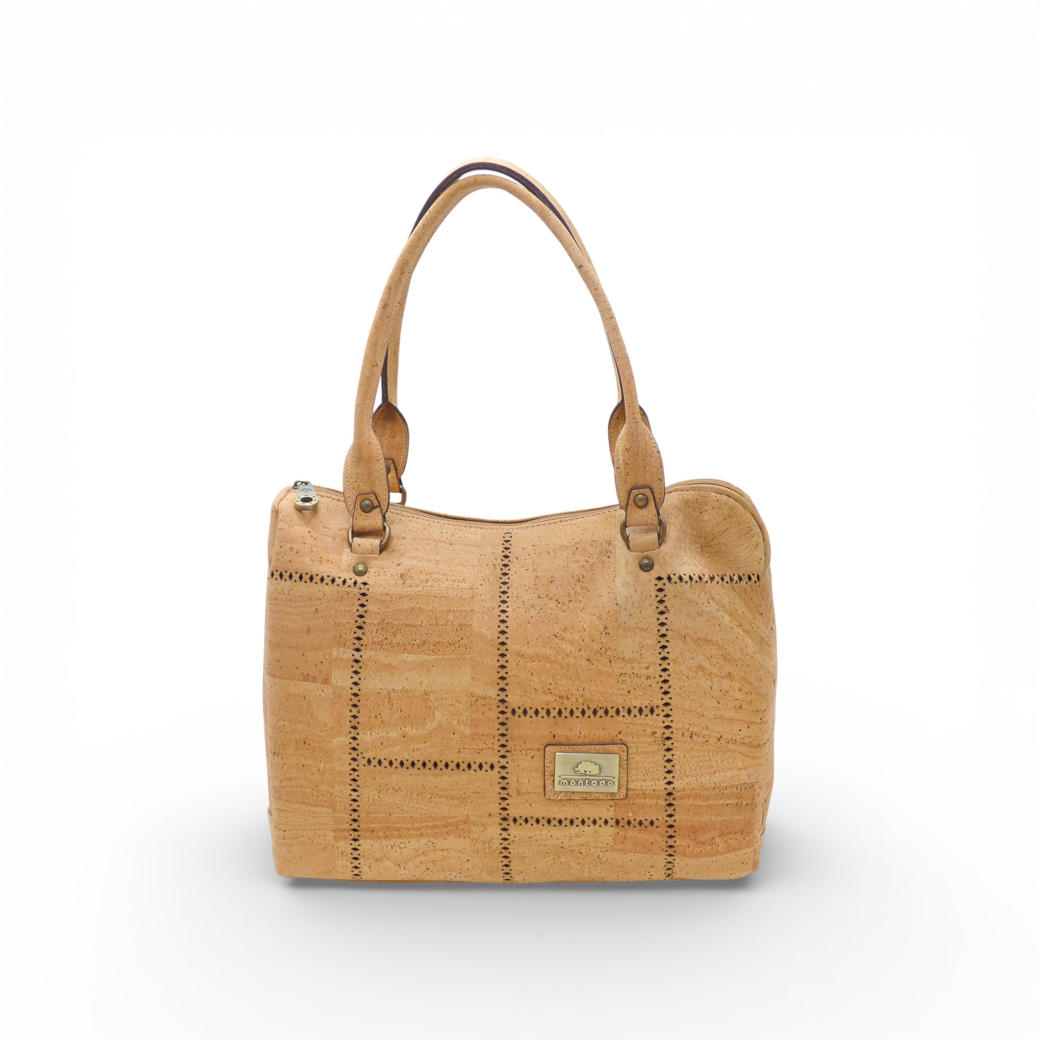 Sac quadrillé Montado en liège - vue face, micro-perforations - Portugal