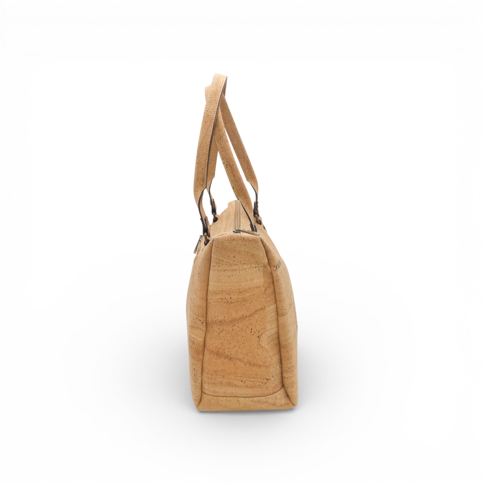 Sac quadrillé Montado en liège - vue de dos, fermeture zippée
