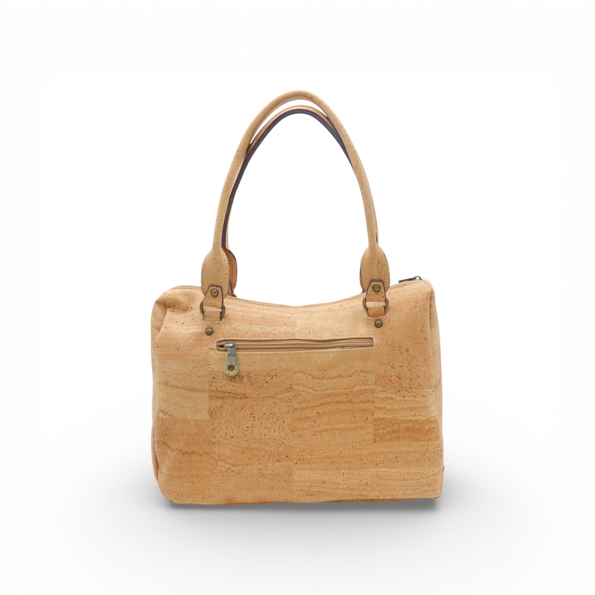 Sac quadrillé Montado en liège - détail motif quadrillé naturel