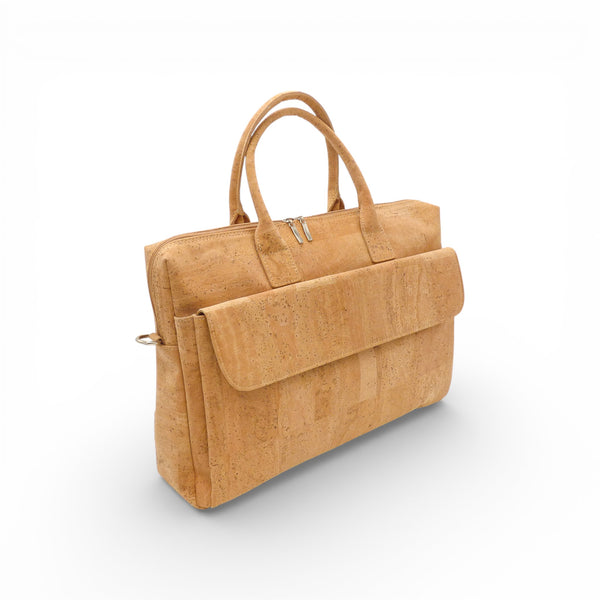 Mallette Professionnelle 15 pouces de Sobreiro, élégante sac à main en cuir noir avec poignées et bandoulière.