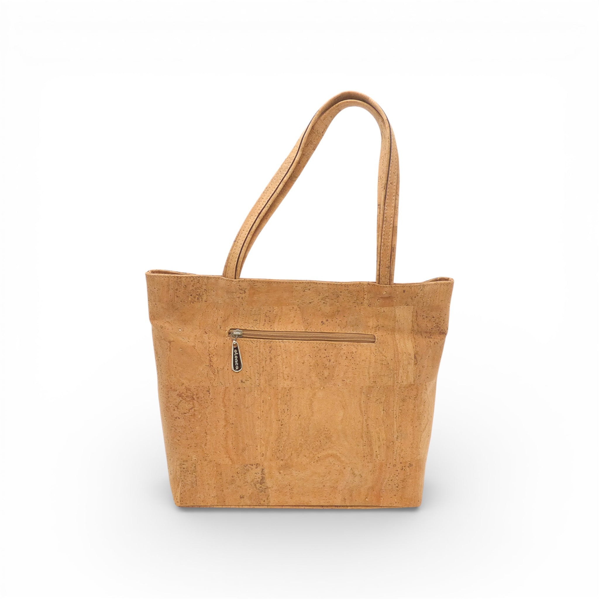 Sac épaule Elenco en liège - vue angle, jeu de textures - artisanat