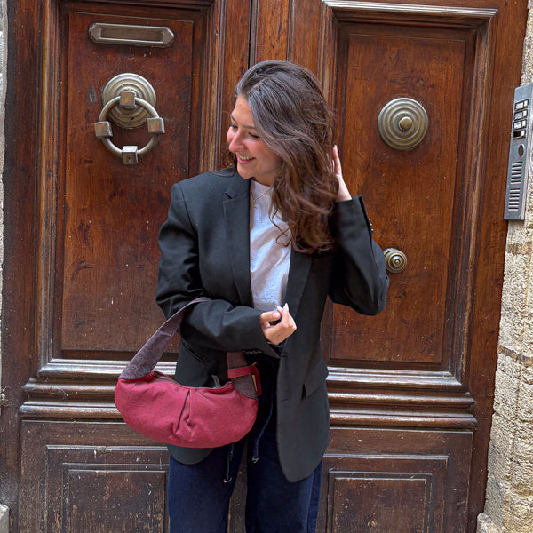 Sac épaule en liège coloris mauve - Collection Artelusa Portugal