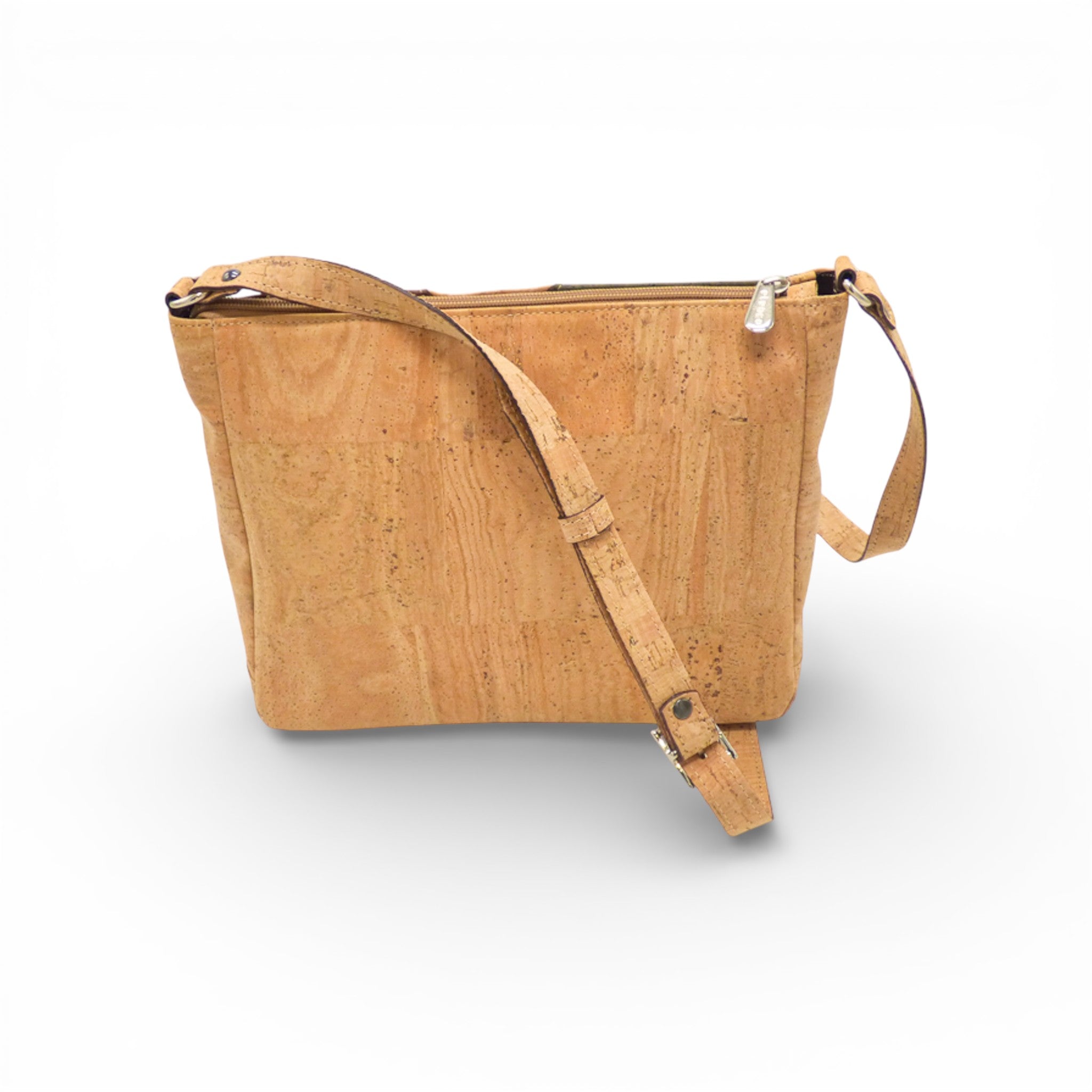 Sac bandoulière Mosaïque Elenco en liège - vue de dos, fond neutre - Portugal