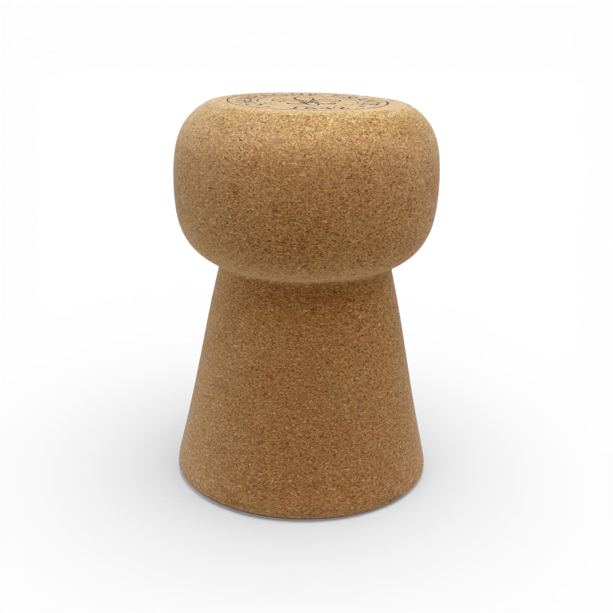 Tabouret en liège naturel de Viking, design Bouchon, table d'appoint artisanale, style élégant et moderne.