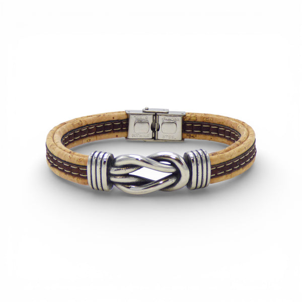 Bracelet Homme Nœud d'Acier - vue de face - liège Portugal