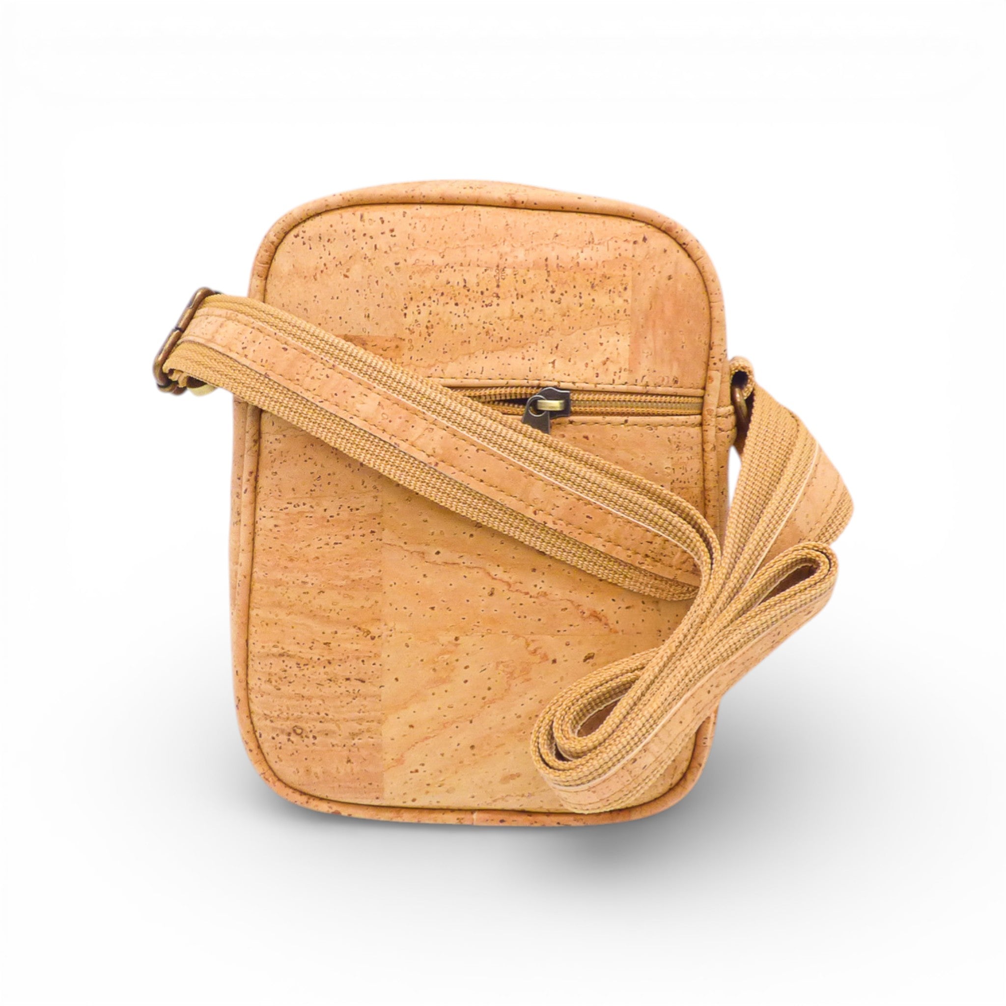 Sac liège bandoulière homme — vue dos — Montado artisanat Portugal
