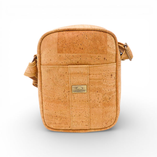 Sacoche homme liège quotidien — Montado cuir végétal Portugal artisanat
