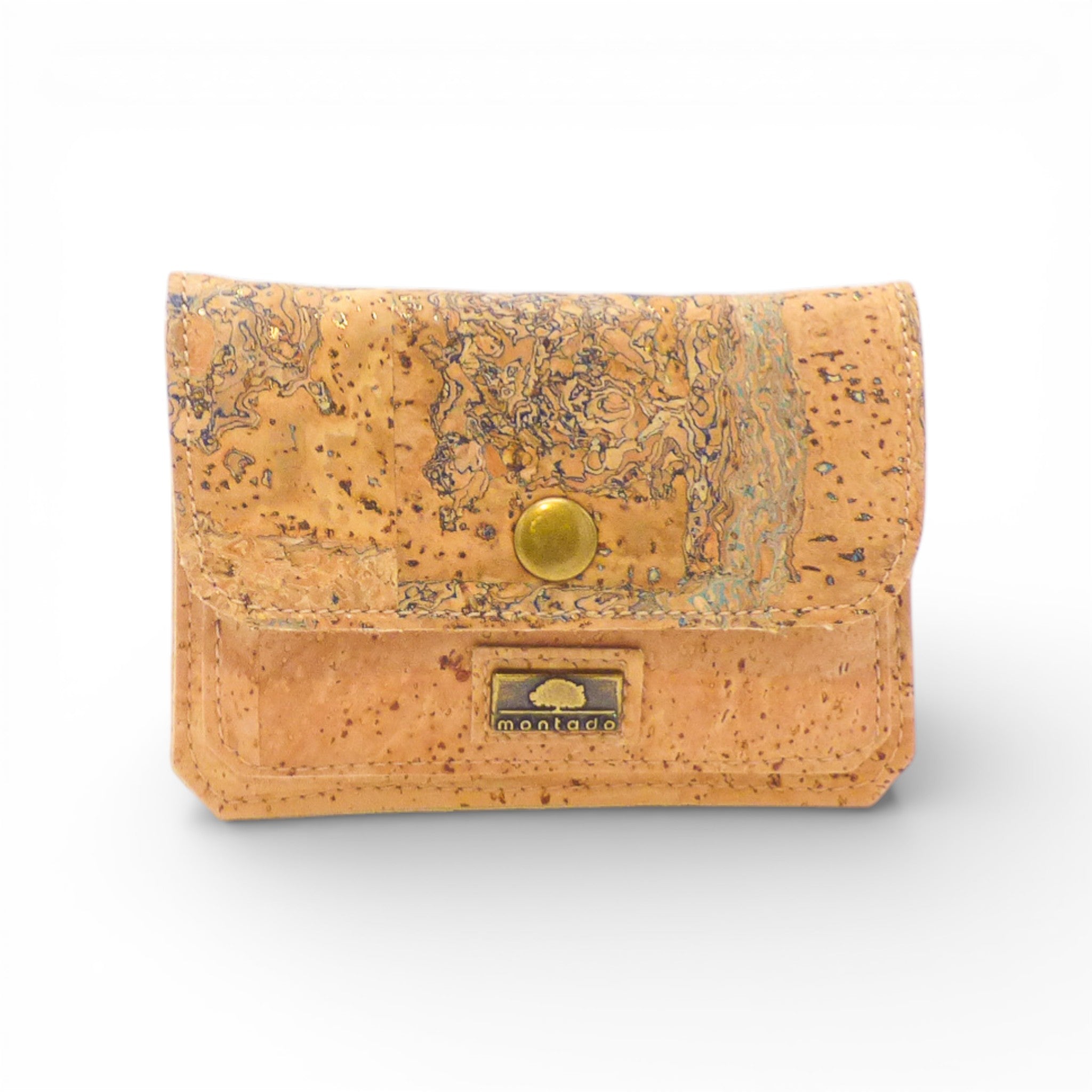 Porte-cartes monnaie rabat liège Montado — design naturel artisanat Portugal vegan