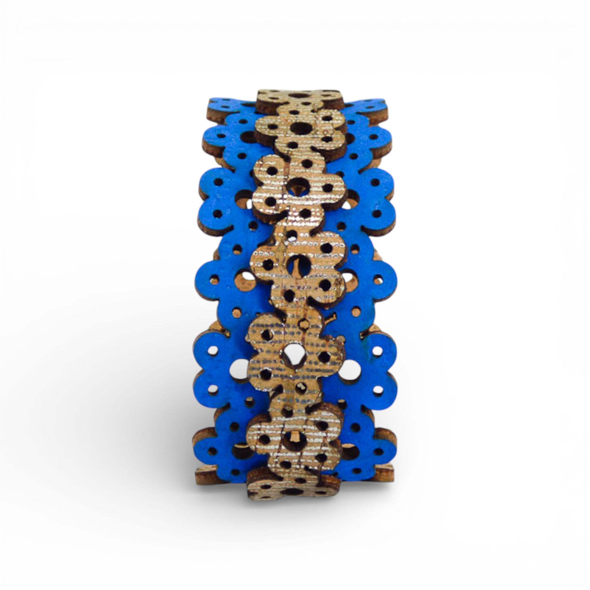 Bracelet vegan et éco-responsable en liège naturel du Portugal : Bracelet Manchette Fleur Argenté - Artipel - Home & Liège