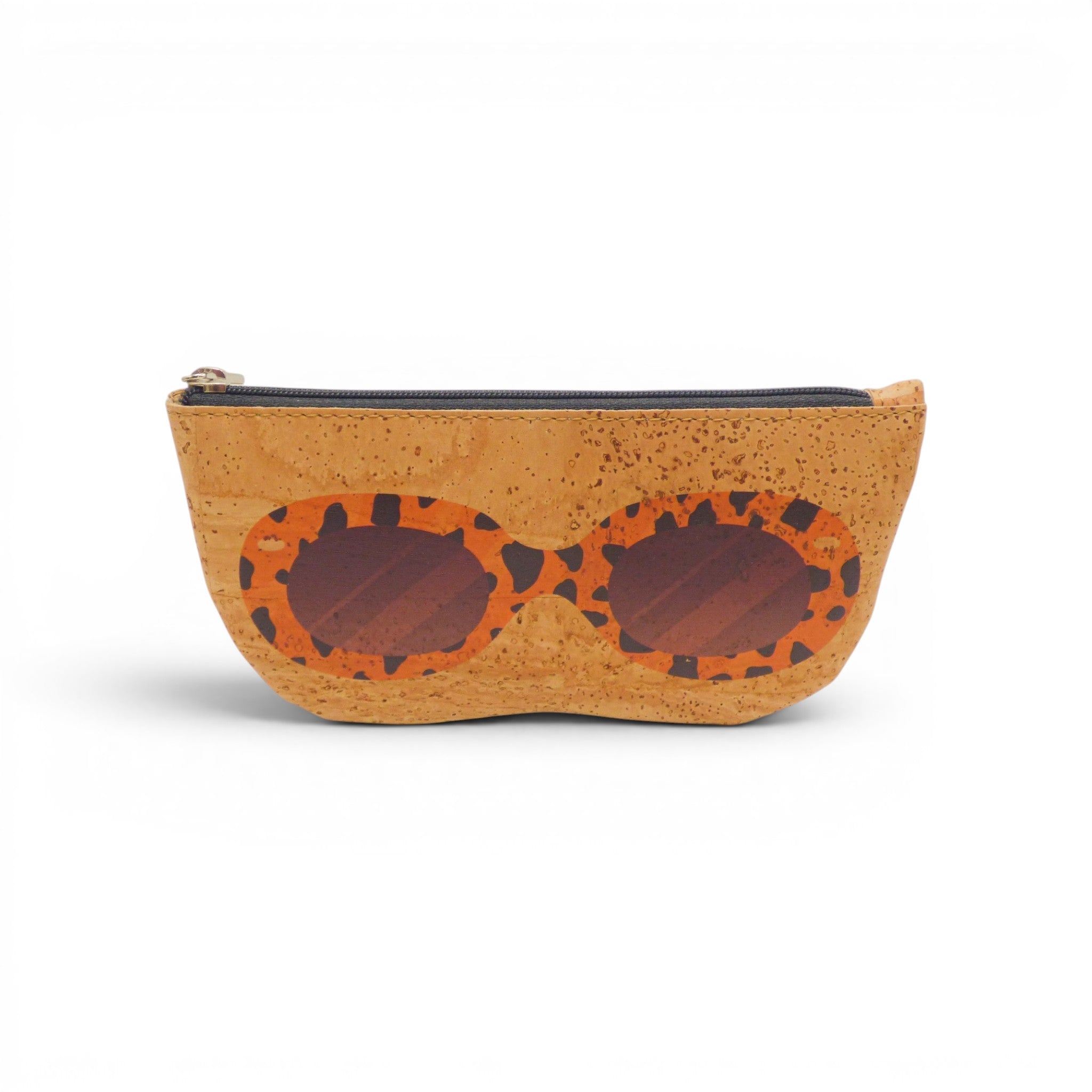 Étui à lunettes souple liège motif léopard