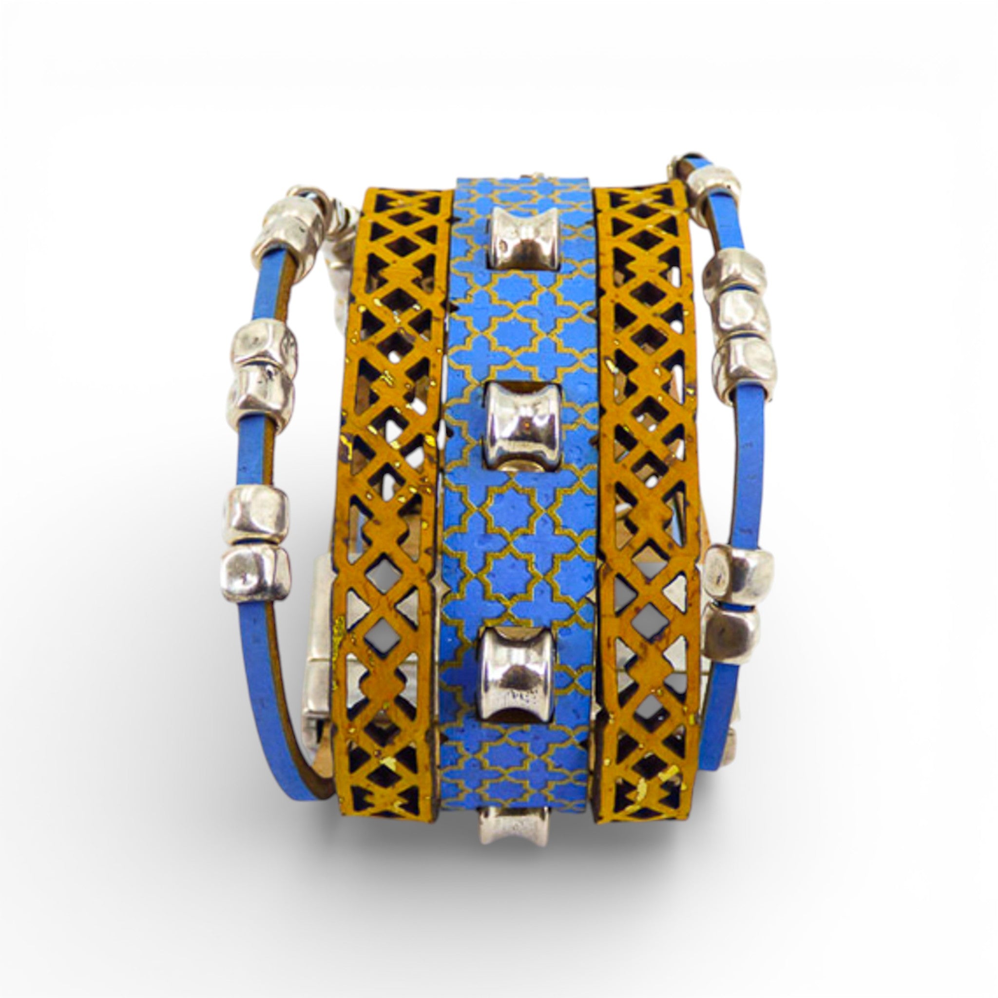 Bracelet vegan et éco-responsable en liège naturel du Portugal : Bracelet Manchette Nomade - Artipel - Home & Liège