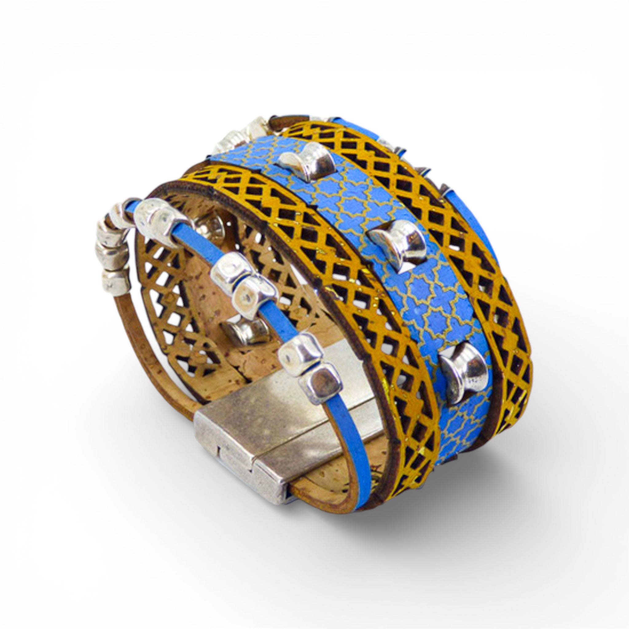 Bracelet vegan et éco-responsable en liège naturel du Portugal : Bracelet Manchette Nomade - Artipel - Home & Liège