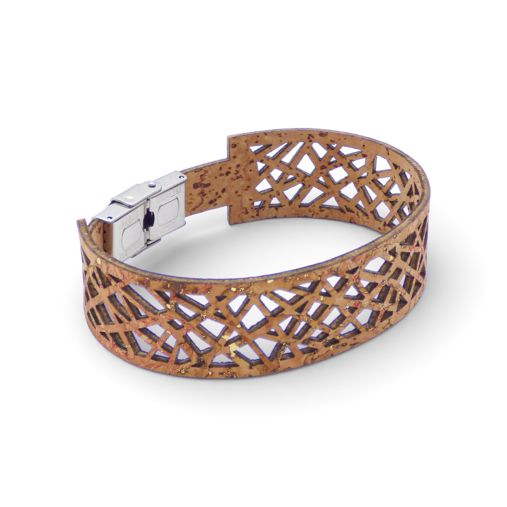 Bijou femme manchette — Cork Colors liège géométrique