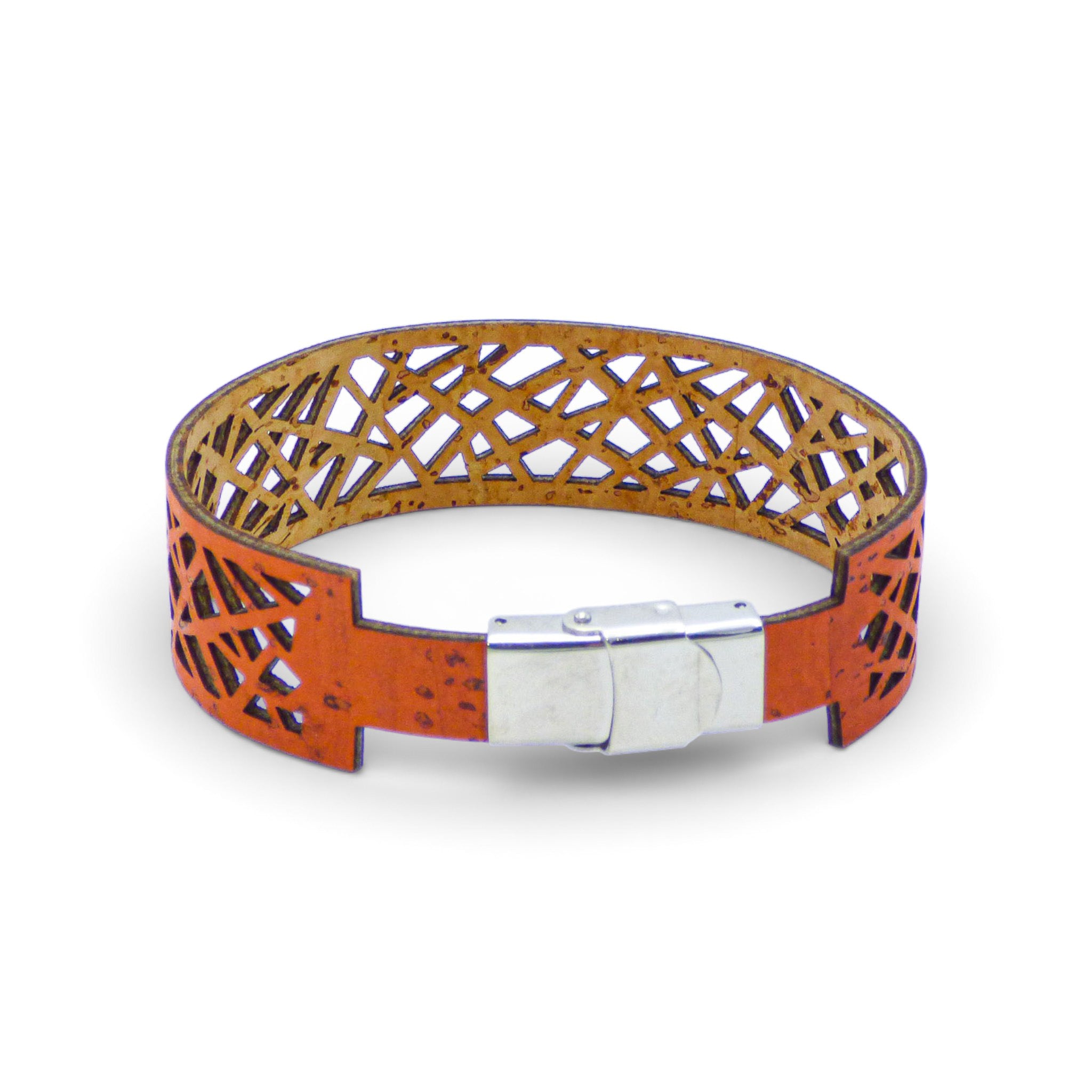 Contemporaine — bracelet manchette géométrique liège Cork Colors