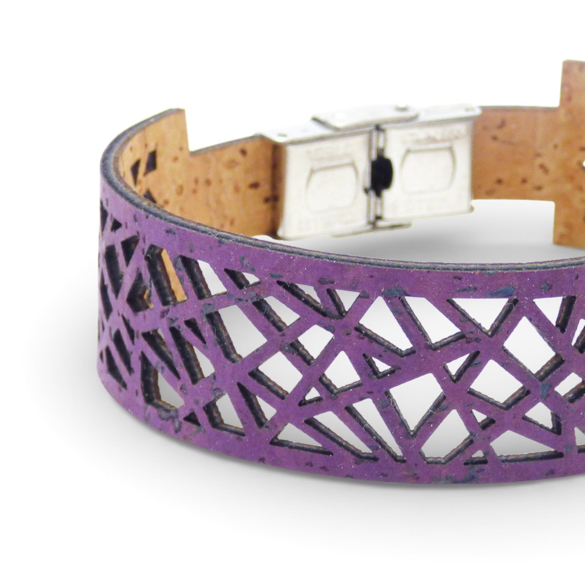 Bracelet liège design — Cork Colors manchette géométrique femme cadeau Portugal