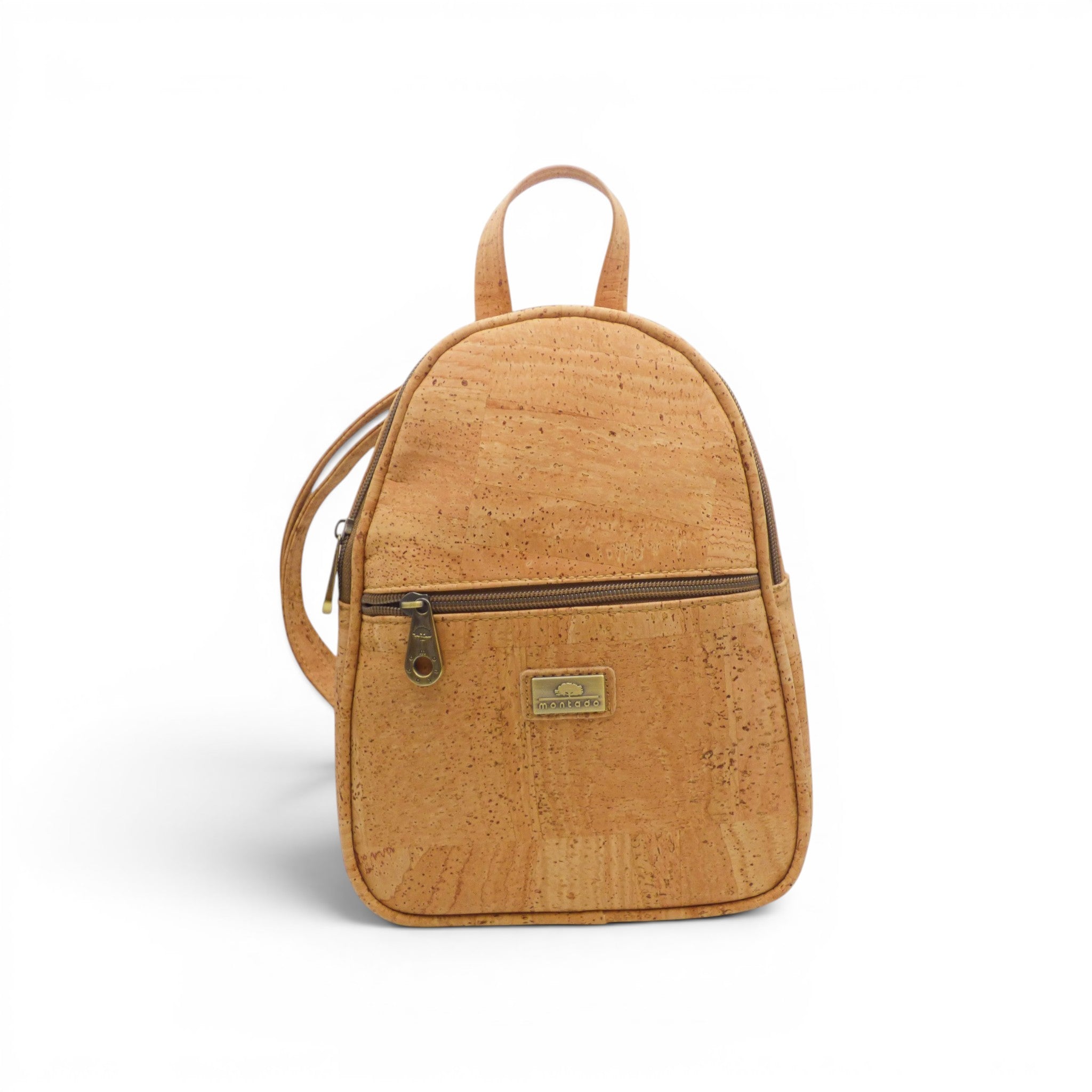 Mini sac à dos liège beige naturel poches pratiques