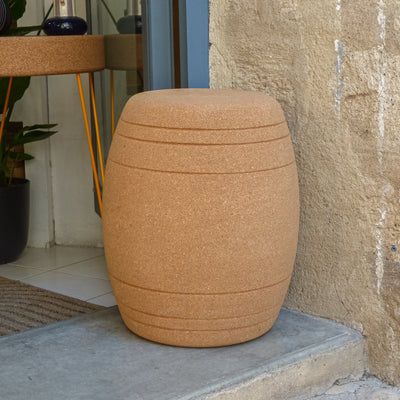 Tabouret Baril liège 720 bouchons comprimés — Viking déco salon meuble Portugal