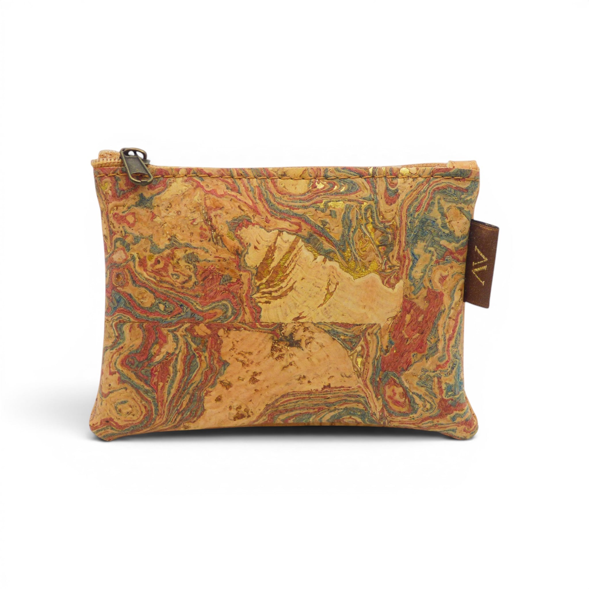 Marbre fluide multicolore sur porte-monnaie zippe