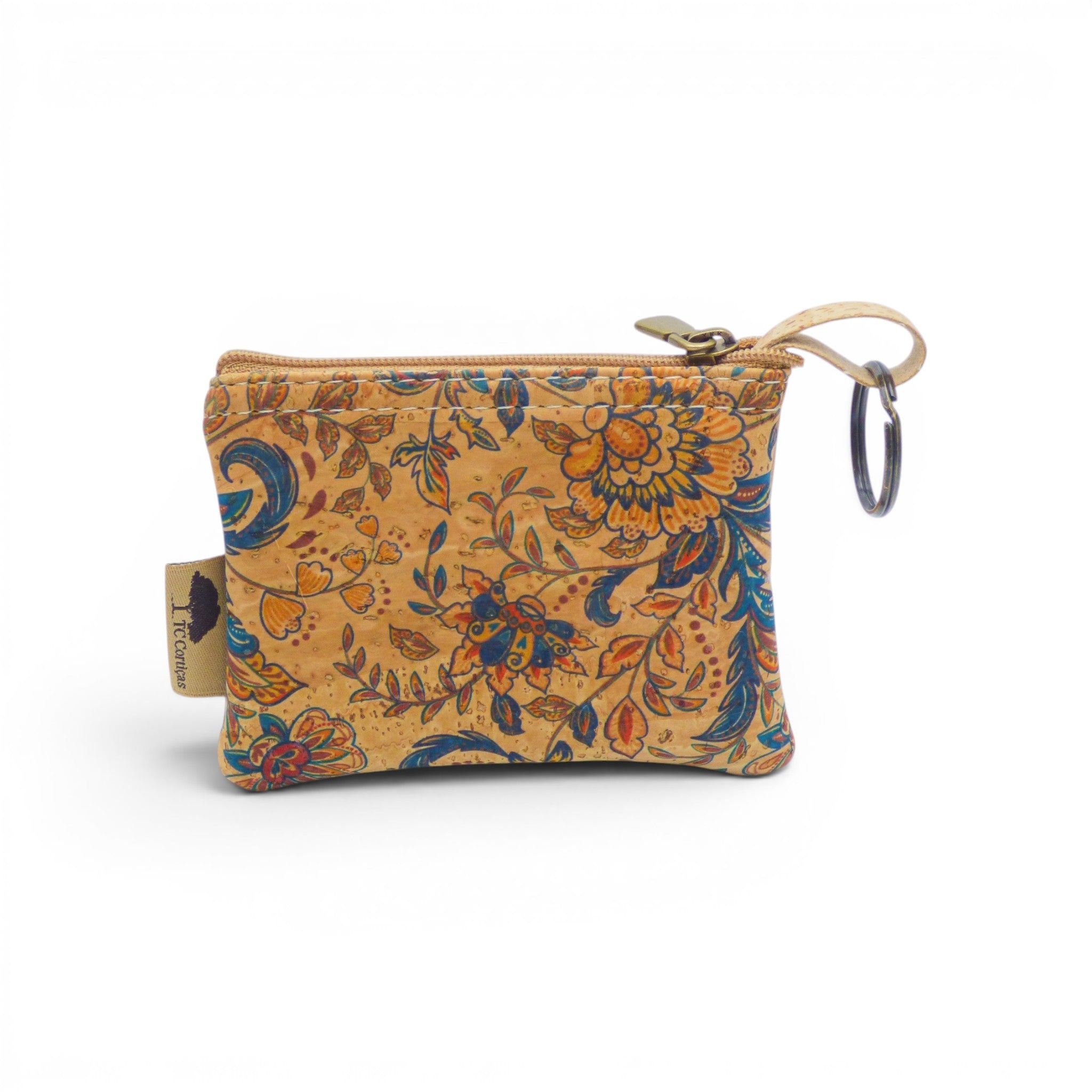 Paisley floral multicolore avec porte-cles de porte-monnaie