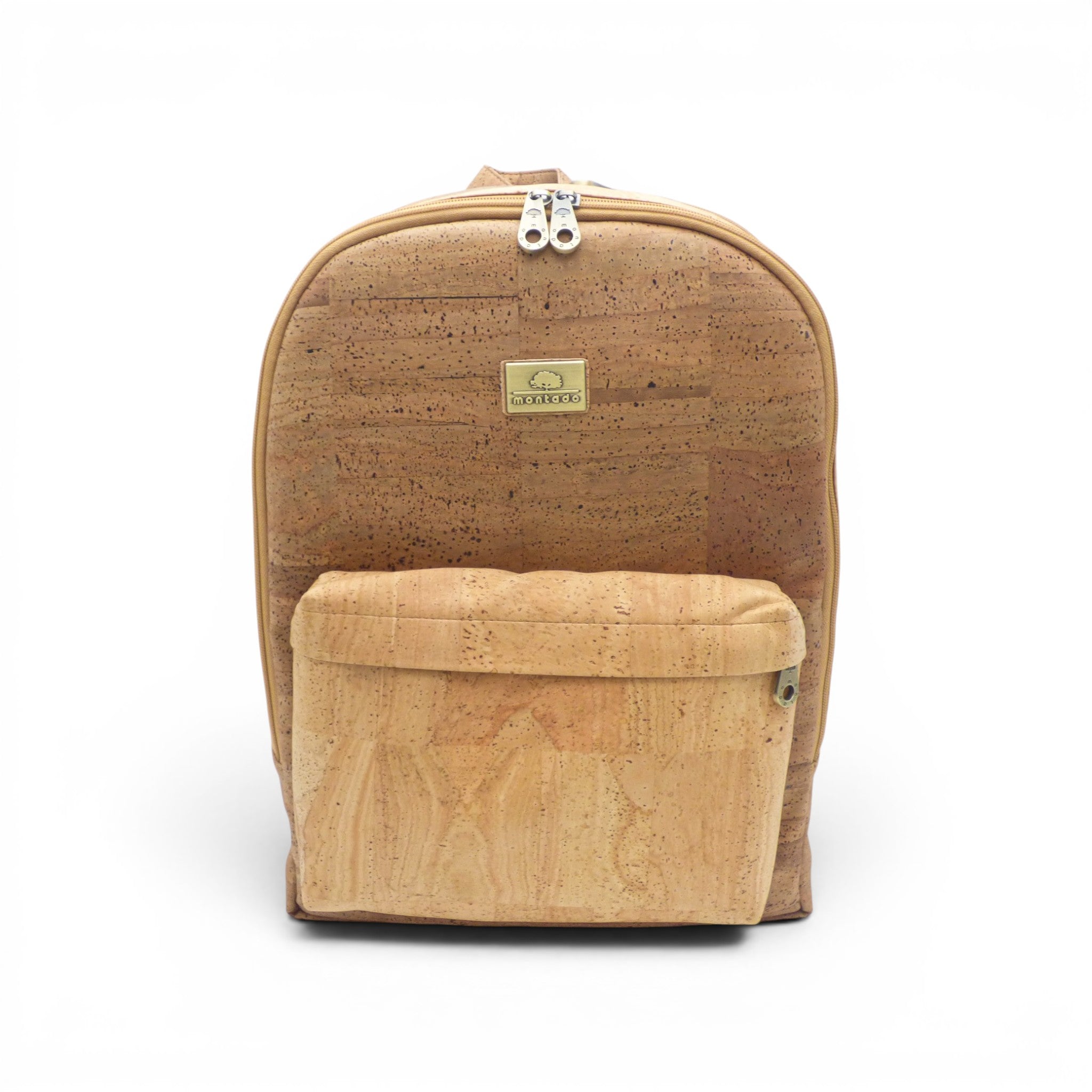 Sac à dos liège beige poches extérieures, format ergonomique pratique