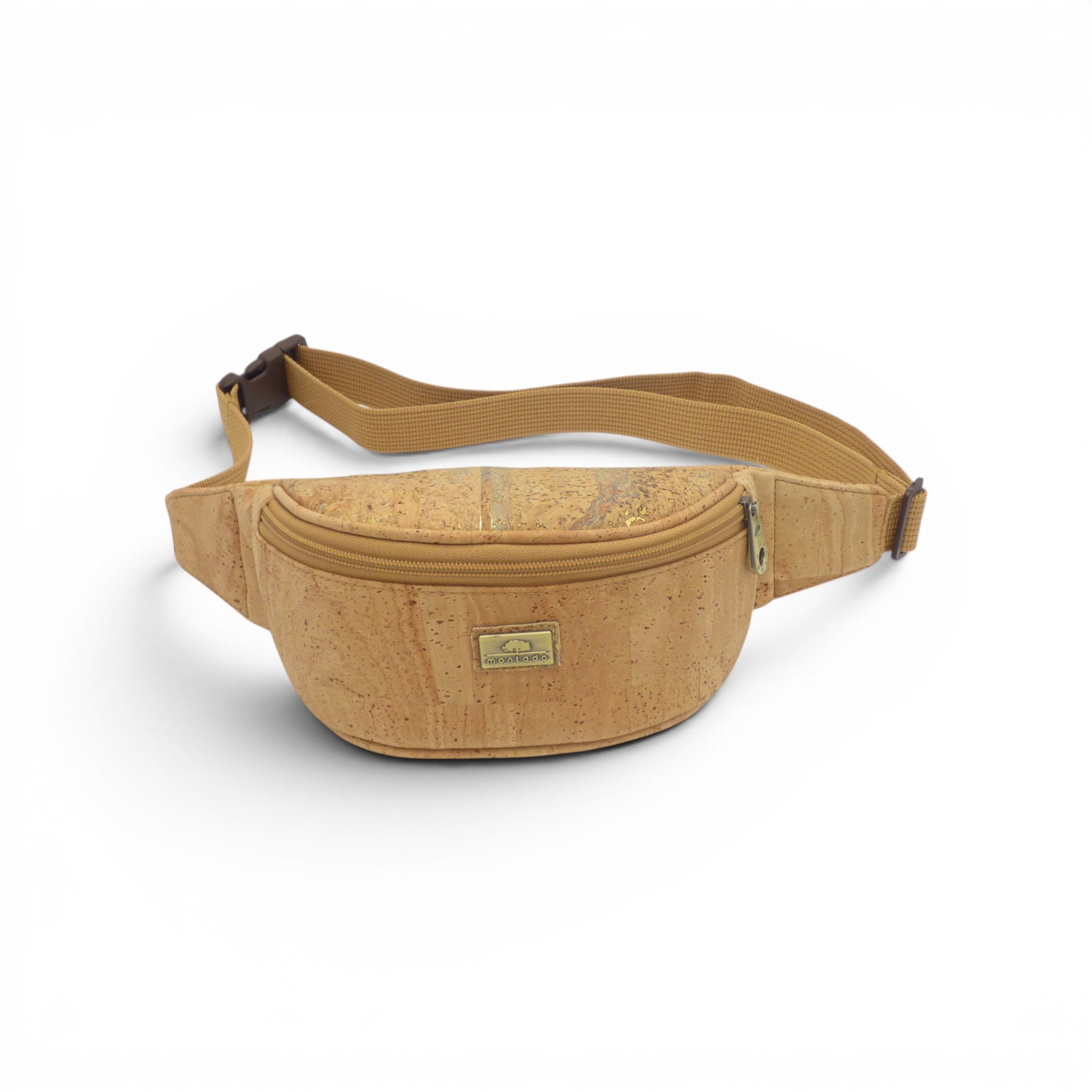 Sac banane liège marbre doré brun, portable léger accessoire quotidien
