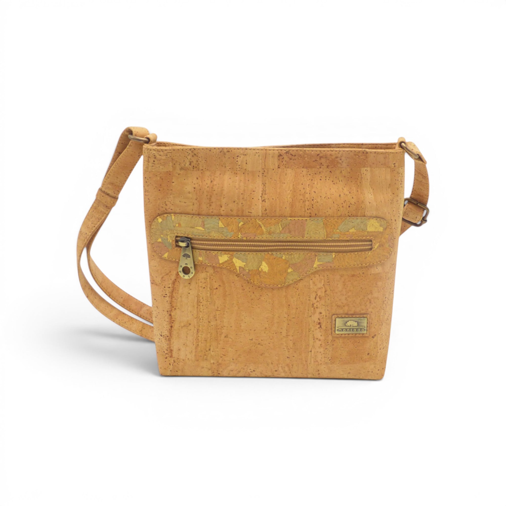 Sac crossbody liège naturel format carré, usage quotidien