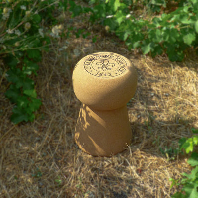 Tabouret bouchon de champagne en liège gravé laser "France 1842" - Viking