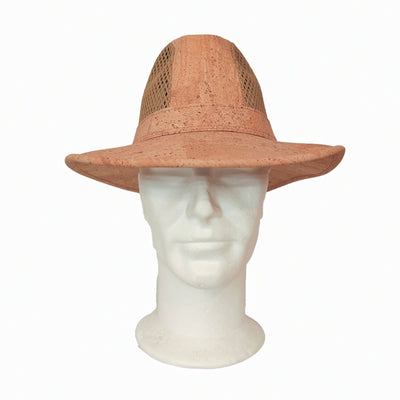 Chapeau Fedora en liège ajouré Amador Varum - vue de face - liège Portugal
