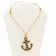 Collier ancre en liège bleu marine et naturel présenté sur buste — Artipel, Portugal