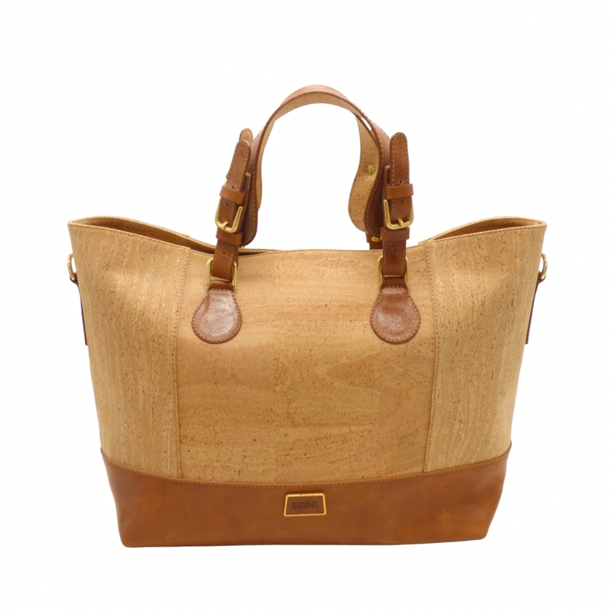 Sac Hipica grand format Artipel liège et cuir - dos, 45×30×15 cm