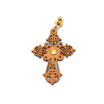Boucles oreilles liège croix — Artipel femme cadeau bijoux Portugal